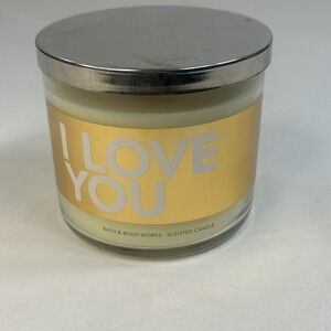 NEW Bath & Body Works  "I LOVE YOU" Large 3 Wick Scented Candle RARE